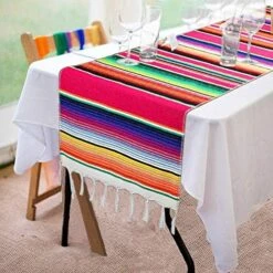 2 Pack Mexican Serape Table Runners 14 X 84 Inch For Mexican Party Wedding Decorations Outdoor Picnics Dining Table, Fringe Cotton Handwoven Table Runner 15 2 Pack Mexican Serape Table Runners 14 X 84 Inch For Mexican Party Wedding Decorations Outdoor Picnics Dining Table, Fringe Cotton Handwoven Table Runner -KitchenAid Shop 51QqCRV0DSL. AC