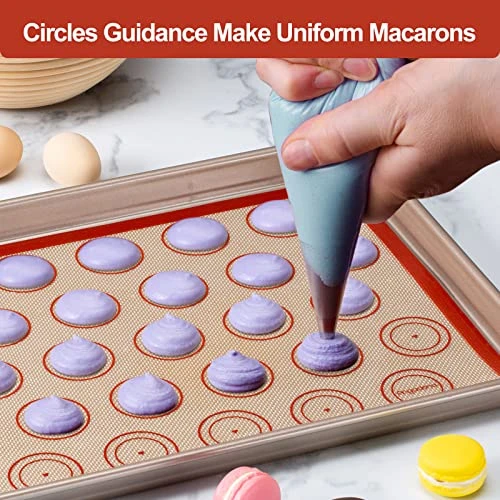 Silicone Baking Mat Set Of 6, Easy Clean & Non-Stick Food Grade Reusable Baking Mat, Silicon Baking Mats Oven Liner Sheet, Round & Square Cake Mat, Pastry Board Rolling Dough Mats For Macaron Cookie 6 Silicone Baking Mat Set Of 6, Easy Clean & Non-Stick Food Grade Reusable Baking Mat, Silicon Baking Mats Oven Liner Sheet, Round & Square Cake Mat, Pastry Board Rolling Dough Mats For Macaron Cookie - Image 4