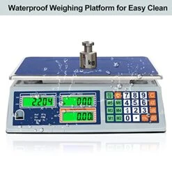 Allprettyall Digital Commercial Price Scale 66lb/30kg With Dual LCD Display Stainless Steel Platform Rechargeable Battery Electronic Price Computing Scale For Food Meat Fruit Produce -KitchenAid Shop 51Qxdi2Ay9L