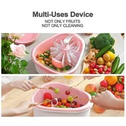 Fruit Cleaning Device, Large Salad Spinner, Fruit Vegetable Spinner With Bowl, Fruit Vegetable Cleaner With Spin Scrubber Brush, Salad Spinner, Vegetable Washer For Veggie Fruit 12 Fruit Cleaning Device, Large Salad Spinner, Fruit Vegetable Spinner With Bowl, Fruit Vegetable Cleaner With Spin Scrubber Brush, Salad Spinner, Vegetable Washer For Veggie Fruit -KitchenAid Shop 51R0INMA3qL
