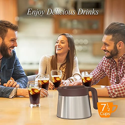 Cold Brew Coffee Maker, 1.8L/61oz, Premium Quality Stainless Steel Pot And Filter, Perfect For Homemade Iced Coffee 7 Cold Brew Coffee Maker, 1.8L/61oz, Premium Quality Stainless Steel Pot And Filter, Perfect For Homemade Iced Coffee - Image 5