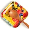 Olorful Hand Painted Spoon Rest - 4.75 Inches Ceramic Spoon Holder For Kitchen Counter Stove Top, Dishwasher Safe, Multicolor