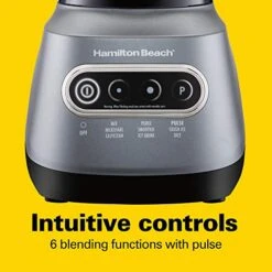 Hamilton Beach 58181 Blender To Puree, Crush Ice, And Make Shakes And Smoothies, 40 Oz Glass Jar, 6 Functions + 20 Oz Travel Container, Gray 11 Hamilton Beach 58181 Blender To Puree, Crush Ice, And Make Shakes And Smoothies, 40 Oz Glass Jar, 6 Functions + 20 Oz Travel Container, Gray -KitchenAid Shop 51R5465UxlL