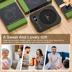 Mug Warmer, Upgrade Coffee Warmer For Desk With 3 Temperature Settings, Fast Heating Cup Warmer 12 Timer, 4H Auto Shut Off, Gravity Sensor, Keep Best Temp For Tea,Beverage,Milk -Black 16 Mug Warmer, Upgrade Coffee Warmer For Desk With 3 Temperature Settings, Fast Heating Cup Warmer 12 Timer, 4H Auto Shut Off, Gravity Sensor, Keep Best Temp For Tea,Beverage,Milk -Black -KitchenAid Shop 51R62yxCYNL