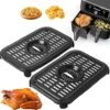 Air Fryer Grill Pan For Ninja Air Fryers, 2 Packs Replacement Air Fryer Crisper Plate Grill Plate Tray Accessories With Rubber Bumpers For Ninja Foodi DZ201 DZ100 And Other Air Fryer, Dishwasher Safe 2 Air Fryer Grill Pan For Ninja Air Fryers, 2 Packs Replacement Air Fryer Crisper Plate Grill Plate Tray Accessories With Rubber Bumpers For Ninja Foodi DZ201 DZ100 And Other Air Fryer, Dishwasher Safe -KitchenAid Shop 51RA0jawyiL