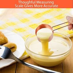 8 Pcs Measuring Cups And Spoons Set Intsun Stainless Steel Rose Gold Measuring Cups & Spoons With Engraved Marking Ruler For Measuring Dry & Liquid Ingredients Baking Cooking, Mixing & Food Processing -KitchenAid Shop 51RAzGhFG1S