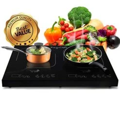 Portable Dual Induction Cooktop, Black