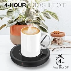 Coffee Mug Warmer For Desk, Electric Coffee Cup Warmer With 3-Temp Settings, Smart Coffee Warmer For Desk Auto Shut Off, Enlarged Heating Plate Suitable For Most Cups, Gift For Your Friends And Family -KitchenAid Shop 51RF1lFlZ5L