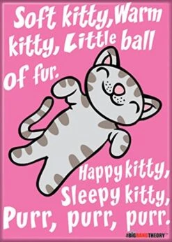 Ig Bang Theory Soft Kitty Magnet Magnet - 2.5" X 3.5" Magnet For Refrigerators, Whiteboards & Locker Decorations…
