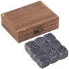 Pure Soapstone Chilling Rocks In Wooden Box - Beverage Ice Stones For Home Bar Accessories And Wine Chilling Cubes -KitchenAid Shop 51RJexmRWgL