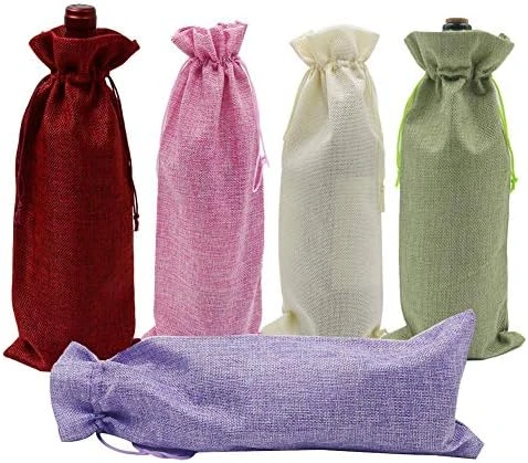 10Pcs Burlap Wine Gift Bags, Jute Wine Bottle Covers With Drawstrings, Champagne Wine Bottle Bags For Wedding, Christmas, Birthday, Blind Tastings, Home Storage (Mixed Color) 13 10Pcs Burlap Wine Gift Bags, Jute Wine Bottle Covers With Drawstrings, Champagne Wine Bottle Bags For Wedding, Christmas, Birthday, Blind Tastings, Home Storage (Mixed Color) - Image 11