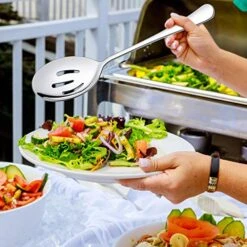 6 Pack Serving Spoons Set, 3 Large Serving Spoons, 3 Slotted Serving Spoons, Stainless Steel Buffet Dinner Restaurant Serving Spoons Set, Catering Serving Utensils For Party Banquet, 9.8 Inch -KitchenAid Shop 51RRpaF0RAL