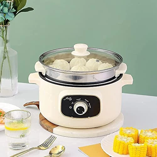 304 Stainless Steel Multi-Function Electric Cooker Double Temperature Control Protection Non-Stick Adjustable Fast And Slow Speed Cooking Suitable For All Kinds Of Food (Layer Steamer, 3.2L) 5 304 Stainless Steel Multi-Function Electric Cooker Double Temperature Control Protection Non-Stick Adjustable Fast And Slow Speed Cooking Suitable For All Kinds Of Food (Layer Steamer, 3.2L) - Image 3