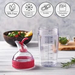 Oil Dispenser Bottle, Vinegar Cruet With Pourer, Kitchen Oil Container With Spout For Cooking Olive Oil Vegetable Oil Balsamic Vinegar, Plastic Oil Holder With Rubber Cap, Easy Refill, Red -KitchenAid Shop 51RY3I8MCZL