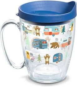Tervis Plastic Made In USA Double Walled Trailer Bears Insulated Tumbler Cup Keeps Drinks Cold & Hot, 16oz Mug, Clear -KitchenAid Shop 51RsEMzRDL. AC