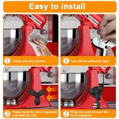 Cord Organizer For Kitchen Appliances, Cord Winders For Appliances Stick On, Cord Wrapper Keeper Holder For Cables, Adhesive Cord Bundler For Blender Mixer, Coffee Maker, Air Fryer,Kitchen Accessories -KitchenAid Shop 51RuRhHo3jL