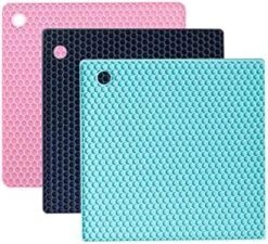 Silicone Tripod, Silicone Coaster, Multipurpose Heat Pad Non-Slip (Set Of 3),Square Multicolor -KitchenAid Shop 51RvhfJYoL. AC