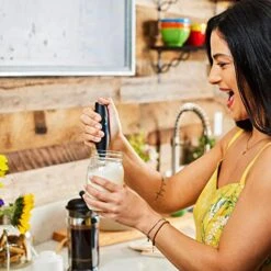 ™ Milk Frother Handheld For Coffee {Foam Maker} Electric Whisk Drink Mixer For Lattes, Cappuccino, Frappe, Matcha, Hot Chocolate (Black) -KitchenAid Shop 51S5fwLhDML