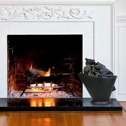 Risun Fireplace Ash Bucket With Shovel And Hand Broom, Coal Bucket, Metal Bucket, Pellet Bucket, And Wood Pellet Container For Charcoal Wood, Fire Pits, Burning Stoves, Indoor, And Outdoor -KitchenAid Shop 51S6WtMuJVL