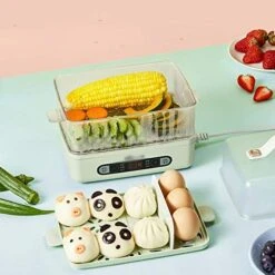 GENERIC XWWDP Electric Food Steamers Steam Cooker Seafood Pastry Egg Steamer Household Double-layer Timing Kitchen Cooking Breakfast Machine -KitchenAid Shop 51S8GP1RpdL