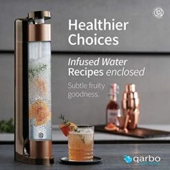 Wenty39 Qarbo Sparkling Water Maker With 4 Bottles, And 3 Aircharge Caps (Chrome) -KitchenAid Shop 51SAW2WtQ0L 1