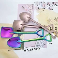 10PCS Multicolor Coffee Spoon, Stainless Steel Teaspoons For Coffee Or Tea Scoop, Ice Cream Scoop, Dessert, Catering