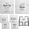 Funny Coasters For Drinks Absorbent With Holder - 6 Pcs Novelty Gifts Set - 6 Sayings - Unique Present For Friends, Men, Women, Housewarming, Birthday, Living Room Decor, White Elephant, Holiday Party -KitchenAid Shop 51SOwn2l2GL