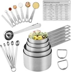 Measuring Cups, Measuring Cups And Spoons Set, 6 Measuring Spoons Set And 5 Measuring Cup Set, Stainless Steel Measuring Cups, Metal Measuring Cups, Mini Teaspoon Measuring Spoons Equivalents -KitchenAid Shop 51SPZm1jhEL. AC