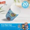 For Kids Paw Patrol Paper Cups Disposable Paper Cups With Paw Patrol Design For Kids Heavy Duty Disposable Paper Cups For Everyday Use And All Occasions 9 Ounces, Blue, 20 Count