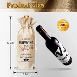Nurse Wine Bag, Nurse Graduation Gift With Drawstring Cotton Burlap Wine Bottle Gift Bags 1 Piece -KitchenAid Shop 51Sa8utJULS