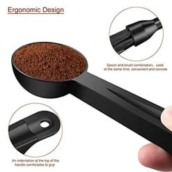 2 In 1 Coffee Scoop With Cleaning Brush,Durable And Lightweight Black -KitchenAid Shop 51Sid4MMeJL