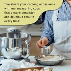 BERYLER 1/2 Cup (120 Ml | 120 Cc | 4 Oz) Measuring Cup, Stainless Steel Measuring Cups, Metal Measuring Cup, Kitchen Gadgets For Cooking -KitchenAid Shop 51SjkUFmOhL