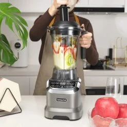 AMZCHEF Smoothie Countertop Blender, 1800 W Professional Blender For Kitchen With 600ml Travel Bottle, High-Speed Blender For Shakes, Smoothies, Ice Crushing, Frozen Fruits(Update) 10 AMZCHEF Smoothie Countertop Blender, 1800 W Professional Blender For Kitchen With 600ml Travel Bottle, High-Speed Blender For Shakes, Smoothies, Ice Crushing, Frozen Fruits(Update) -KitchenAid Shop 51SkSoLT9fL