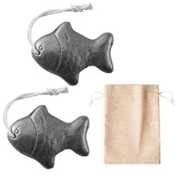 A Natural Source Of Iron To Reduce The Risk Of Iron Deficiency, 2 Packs Iron Fish With Burlap Bag - A Simple And Effective Add Safe Iron To Food Cooking Tool, Ideal For Athletes, Pregnant Women