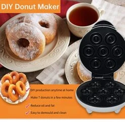 Mini Donut Maker Machine, Doughnut Maker Multifunctional Snack Maker For Kid-Friendly Breakfast Snacks Desserts, Electric Donuts Maker With Non-stick Surface, Makes 7 Doughnuts 12 Mini Donut Maker Machine, Doughnut Maker Multifunctional Snack Maker For Kid-Friendly Breakfast Snacks Desserts, Electric Donuts Maker With Non-stick Surface, Makes 7 Doughnuts -KitchenAid Shop 51SoOU94pIL
