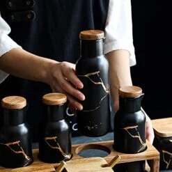 2 Pack Ceramic Oil And Vinegar Soy Sauce Maple Syrup Dispenser Bottle For Kitchen 380ml (Black) 13 2 Pack Ceramic Oil And Vinegar Soy Sauce Maple Syrup Dispenser Bottle For Kitchen 380ml (Black) -KitchenAid Shop 51SuOGSwp7L