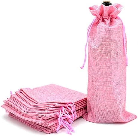 10Pcs Burlap Wine Gift Bags, Jute Wine Bottle Covers With Drawstrings, Champagne Wine Bottle Bags For Wedding, Christmas, Birthday, Blind Tastings, Home Storage (Mixed Color) 14 10Pcs Burlap Wine Gift Bags, Jute Wine Bottle Covers With Drawstrings, Champagne Wine Bottle Bags For Wedding, Christmas, Birthday, Blind Tastings, Home Storage (Mixed Color) - Image 12