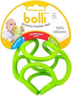 Teething Ring Tactile Sensory Ball Toy For Babies & Kids - Stretchy, Soft Non-Toxic Silicone - Ages 3 Months And Up - Red -KitchenAid Shop 51T 4lNry5L. AC