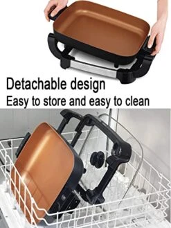 Ceramic Electric Skillet With Lids - With Removable Pan, Adjustable Temperature & Reversible Design, Nozaya -KitchenAid Shop 51T852Foz8L