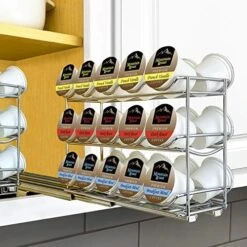 LYNK PROFESSIONAL® Slide Out Coffee Pod Holder Organizer Upper Kitchen Cabinet And Coffee Bar Pull Out Rack, Compatible With Keurig K-Cup - Lifetime Limited Warranty - Chrome 12 LYNK PROFESSIONAL® Slide Out Coffee Pod Holder Organizer Upper Kitchen Cabinet And Coffee Bar Pull Out Rack, Compatible With Keurig K-Cup - Lifetime Limited Warranty - Chrome -KitchenAid Shop 51TFWnFiiL. AC