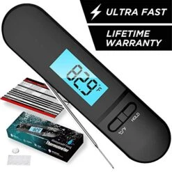 Meat Thermometer, Digital Instant Read Food Thermometer, 2S Ultra Fast Instant Read Waterproof Digital Kitchen Thermometer Probe For Grilling, BBQ, Baking, Candy, Liquids, Oil，Roast Turkey