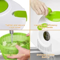 Salad Spinner Large 5L Fruits Vegetable Washer Dryer, Fruits And Vegetables Dryer, Lettuce Spinner & Fruit Veggie Wash.Small Salad Spinner Kitchen Appliances And Gadgets With Handle Capacity 11 Salad Spinner Large 5L Fruits Vegetable Washer Dryer, Fruits And Vegetables Dryer, Lettuce Spinner & Fruit Veggie Wash.Small Salad Spinner Kitchen Appliances And Gadgets With Handle Capacity -KitchenAid Shop 51TOOHAVb3L