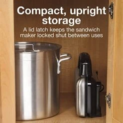 Deluxe Hot Sandwich Maker, Nonstick Plates, Stainless Steel (25415) 12 Deluxe Hot Sandwich Maker, Nonstick Plates, Stainless Steel (25415) -KitchenAid Shop 51TTleEQ4oL