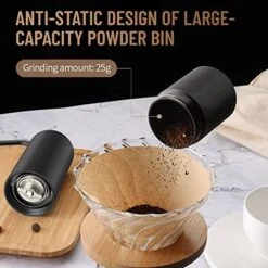 Manual Coffee Grinder With Adjustable Coarseness, Hand Coffee Bean Grinder, Manual Espresso Grinder With Stainless Steel Grinding Core, Coffee Grinder Manual For Coffee Beans, Gift For Coffee Lovers -KitchenAid Shop 51TZU35BsRL