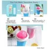 DIY Slushie Maker Cup, Quickly Frozen Cup Cooling Maker Cup, Portable Icy Silicone Cup Homemade Milk Shake Ice Cream Maker For Children And Family(Blue)