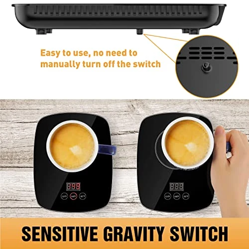 Coffee Mug Warmer - Coffee Cup Warmer With 3 Temperature Setting , Adjustable Temperature Beverage Warmer With Auto Shut Off ,Coffee Gifts (Without Mug) 5 Coffee Mug Warmer - Coffee Cup Warmer With 3 Temperature Setting , Adjustable Temperature Beverage Warmer With Auto Shut Off ,Coffee Gifts (Without Mug) - Image 3