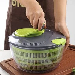 HEIMP Dryer Home Salad Spinner, Manual Salad Mixer, Vegetable Fruit And Lettuce Spinner Drain Quickly Ease For Tastier Salads And Faster Food Prep Kitchen Slicer -KitchenAid Shop 51TocDGMAbL