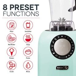 Dash Ash Chef Series Deluxe Digital 64 Oz Countertop Blender, With Stainless Steel Blades, Tritan Blending Jug, Tablet Stand & USB Charging Port, For Smoothies, Nut Butters, Purees, Soup And More - Aqua 13 Dash Ash Chef Series Deluxe Digital 64 Oz Countertop Blender, With Stainless Steel Blades, Tritan Blending Jug, Tablet Stand & USB Charging Port, For Smoothies, Nut Butters, Purees, Soup And More - Aqua -KitchenAid Shop 51Tue45pgtL