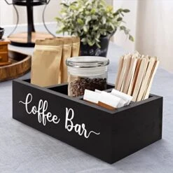 Zingoetrie Coffee Bar Wooden Box Coffee Station Organizer Coffee Bar Pod Holder Storage Accessories For Coffee Counter Farmhouse Kitchen Decor - Black 14 Zingoetrie Coffee Bar Wooden Box Coffee Station Organizer Coffee Bar Pod Holder Storage Accessories For Coffee Counter Farmhouse Kitchen Decor - Black -KitchenAid Shop 51TzIf9PgTL