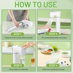 Parkling Water Machine, Cordless Soda Maker With Pressure Gauge, Quick & Customize Carbonation For Any Drink, With BPA Free PET Bottle, Compatible 60L CO2 Exchange Cylinder (NOT Included) -KitchenAid Shop 51U6Z8OIELL